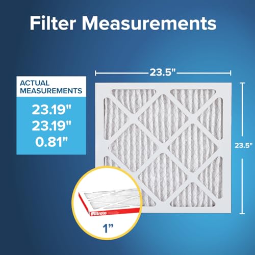 Image of Filtrete 23.5x23.5x1 AC Furnace Air Filter, MERV 11, MPR 1000, Micro Allergen Defense, 3-Month Pleated 1-Inch Electrostatic Air Cleaning Filter, 6 Pack (Actual Size Pack 23.188x23.188x0.81 in)