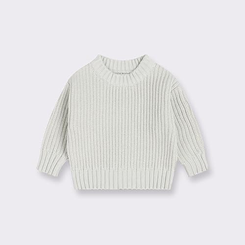 Toddler Boys Girls Knitted Sweater Solid Color Pullover Round Neck Long Sleeve Warm Fashion (Khaki, 5-6 Years)2