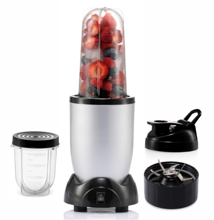 Personal Bullet Blender for Smoothies and Shakes High Speed Countertop Nutri Blender Machine with Stainless Steel Extraction Blades Travel Sports Lid and Portable Cups-image-45