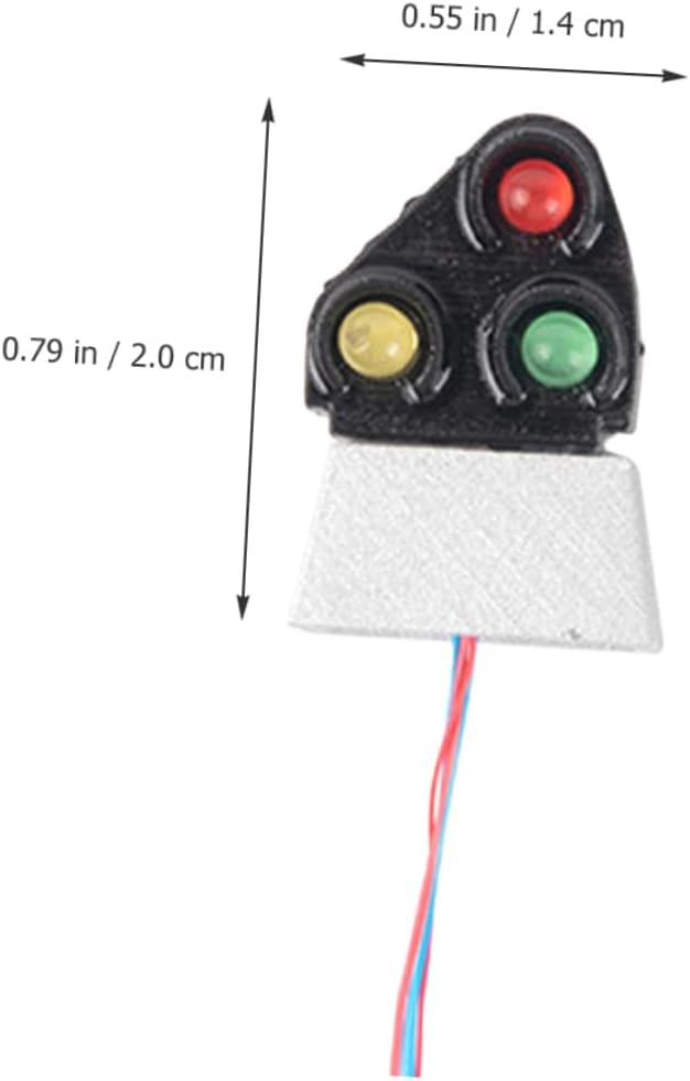 Angoily 4pcs Mini Railroad Signal Light Model Traffic Lamp Decor for Sand Table Layouts for Train Models Miniature Settings