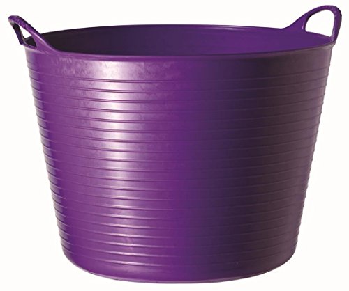 Red Gorilla Large Flexible Plastic Tub, Toy Storage, Laundry, Gardening & More, 38 Liter/10 Gallon, Purple