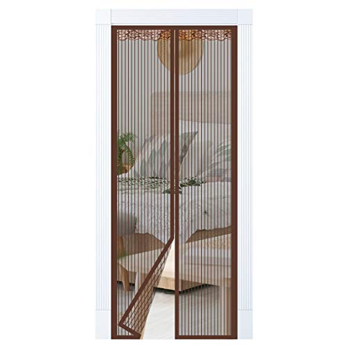 FAPPEN - Zanzariera magnetica per porta del balcone, tenda termica 90 x 210 cm, tenda di protezione termica, zanzariera, tenda per porta del balcone, soggiorno, porta scorrevole, porta del terrazzo