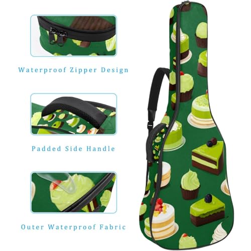 Sac pour guitare acoustique 101,6 cm étui imperméable vert multicolore