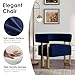 AODAILIHB Velvet Accent Chairs Set of 2, Modern Upholstered Armchair Bucket Chair Comfy Side Single Sofa Chair Barrel Arm Chairs for Small Spaces, Living Room, Office, Club, Reading Nook (2, Blue)