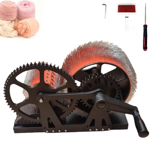 Machine manuelle de cardage de laine avec base robuste en bakélite durable