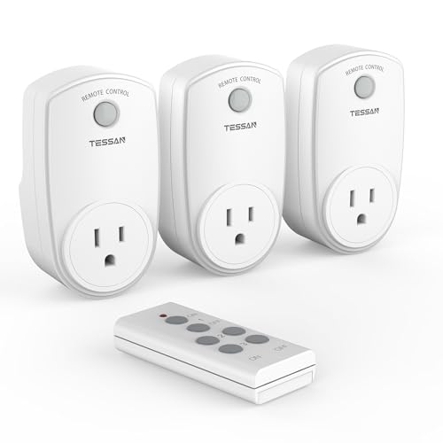 3 Pack Remote Control Outlet by TESSAN