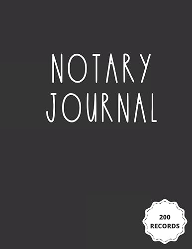 Notary Journal: Official Notary Public Log Book to Record Notarial Acts (Public Notary Record Book)