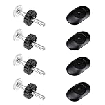 4 Sets Baby Gate Extension Spindle Rods Kit, 4 Pcs Baby Gate Wall Protector & 4 Pcs Stair Gates Extensions Pressure Mounted Threaded Spindle Rods Bolts Parts for Pet & Dog Gates Extension(Black)