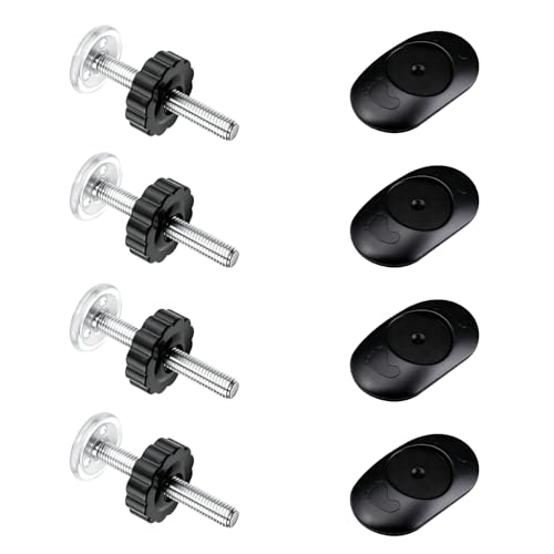 4pcs Vis de Pression pour Barrières et Extensions pour la Sécurité:4 Protections Murales de Sécurité pour Barrière Escalier, 4 Pcs M10 Vis de Serrage à Tige...