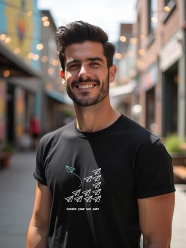 Image of Nobero Men's Regular Graphic Printed T-Shirt for Men | Soft Cotton | Classic Fit | Printed Casual Tshirt for Men