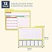 12-Pack Project File Folders with Tabs & Notes Section - Letter Size 9.5 x 11.5 in - 1/3-Cut Tab Dividers in 6 Pastel Colors - Durable Heavyweight Paper & Color-Coded Organization