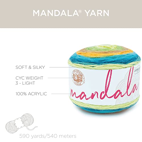 Image of Lion Brand Yarn Mandala Yarn, Multicolor Yarn for Crocheting and Knitting, Craft Yarn, 1-Pack, Kelpie