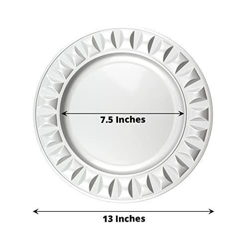 6 Platos Desechables Redondos Silver 13'' Tableclothsfactory miniatura 3