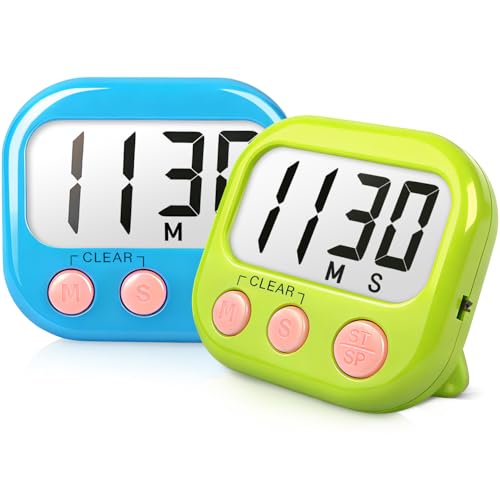 Classroom Timers for Teachers Kids Large Magnetic Digital Timer Teacher Supplies 2 Pack-Blue Green