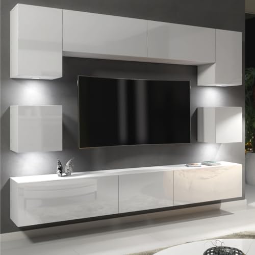 Creative Furniture Modern Wall Unit TV Stand Living Room Cupboard...