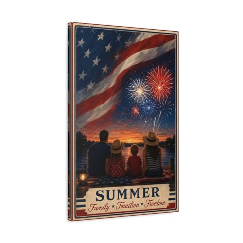 Tableau vintage feu d'artifice pour habiller le mur de votre console