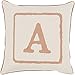 Surya Big Kid Blocks Down Fill 22" Square Pillow in Tan and Beige