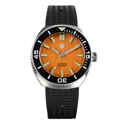 San Martin NH35 - Reloj de pulsera mecánico de acero inoxidable para hombre, resistente al agua, zafiro, V 1, Buzo