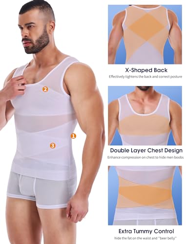 Men Body Shaper Slimming Vest Tummy Control Undershirt Gynomastica Compression Shirt Waist Trainer Tank Top2