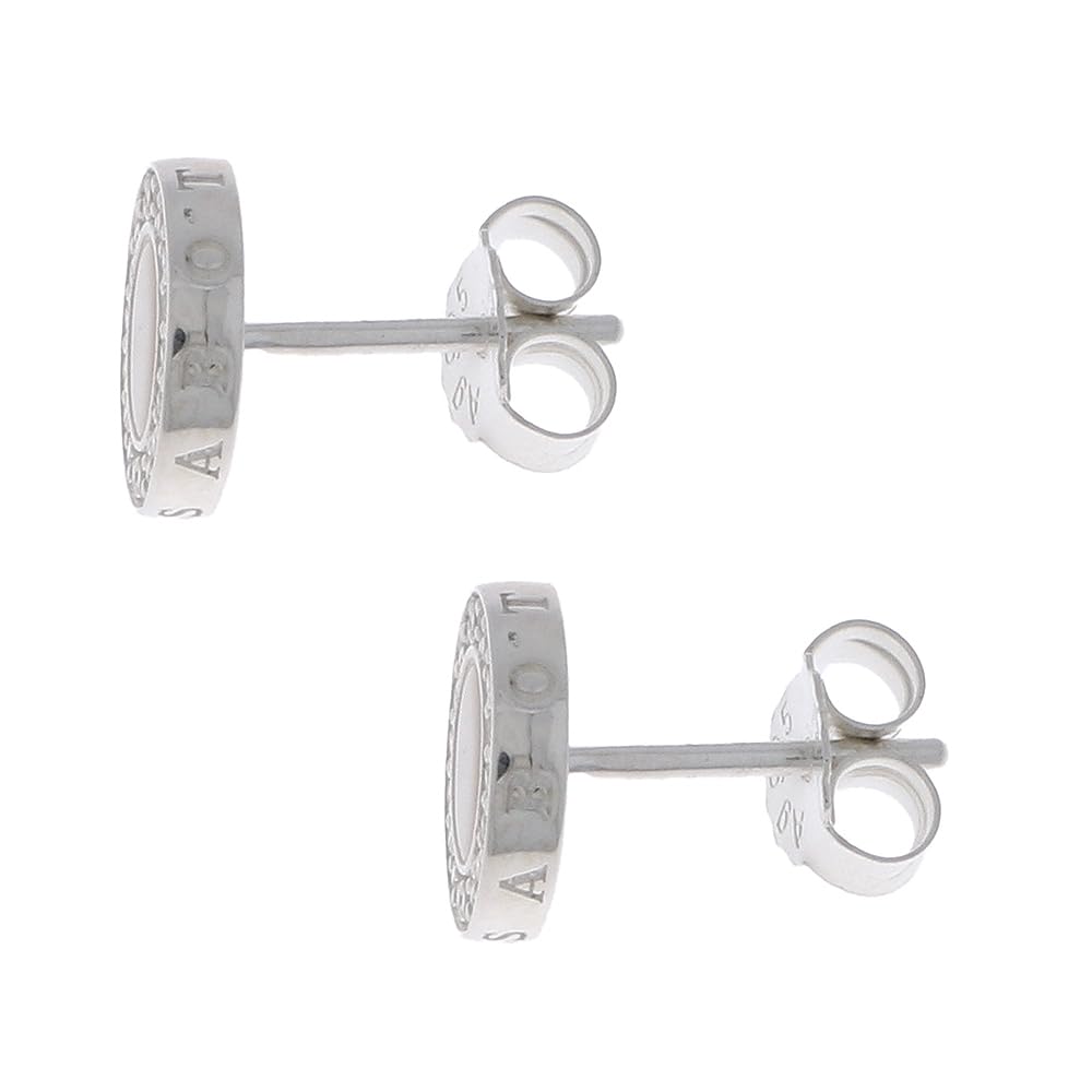 Thomas Sabo Damen Ohrstecker Rund 925er Sterlingsilber mit Zirkonia und Perlmutt, Durchmesser: ca. 1cm, SCH150026