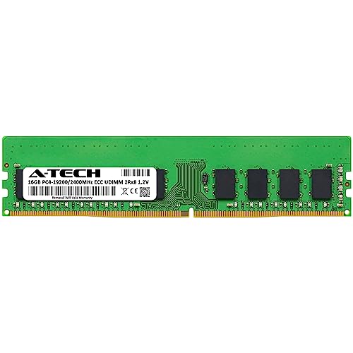 Image of A-Tech Server 16GB DDR4 2400MHz PC4-19200 ECC UDIMM 2Rx8 Dual Rank 1.2V ECC Unbuffered DIMM 288-Pin Server & Workstation RAM Memory Upgrade Module (A-Tech Enterprise Series)