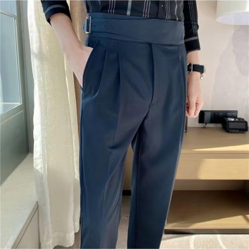 Pleated Pants Men, Mens Pleated Dress Pants, Men's High Waisted Pleated Pants, Quick Dry Pleated Dress Pants2