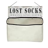 Laundry Room Wall Décor Accessories Canvas Bag Basket Lost socks Funny Wood Sign Organization