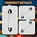 Rafeal Auto 24V 10W 10 Pack Sv8.5-8 T3.25 Halogen Festoon Bulb Fits 44mm Base Sizes Direct Replacement for Car Dome Light,Trunk,Interior Bulb
