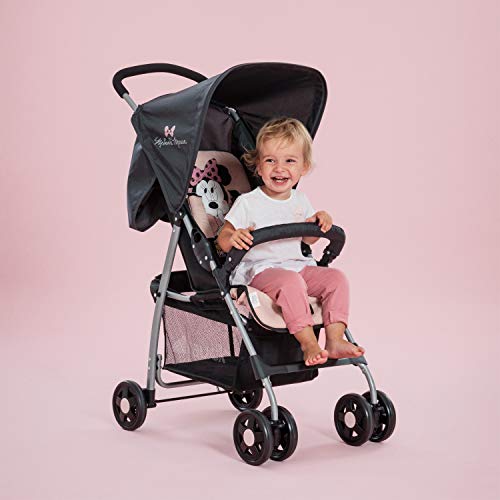 Hauck Passeggino Sport - Passeggino Leggero 5.9 kg - Passeggino Compatto, Pieghevole e Piccolo - Reclinabile, Cappotta Parasole e Grande Cesto Portaoggetti - Rosa Minnie