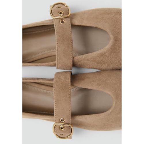 UFEDO Suede Ballet Flats Shoes for Women Mary Jane Shoes Women3