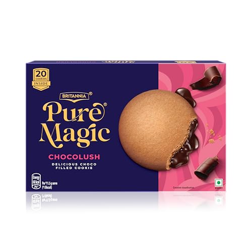 Image of BRITANNIA Pure Magic chocolush delicious choco filled cookie 100g