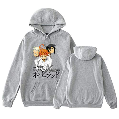 Novo moletom com capuz de manga The Promised Neverland Emma Norman Ray Cosplay Anime roupas com capu