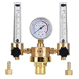 Compatibilidad --- Este es un regulador de argón de caudalímetro dual confiable y de alta calidad. El regulador está equipado con un manómetro de soldadura de alta presión que le permite ver la cantidad de gas que queda en el tanque, mientras que el medidor de flujo se puede ajustar para diferentes usos.