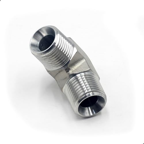 Image of HFS(R) 1 /2 inch NPT Male x 1 /2 inch NPT Male Elbow 90 Degree, Heavy Duty Barstock Street Elbow, Stainless Steel 304