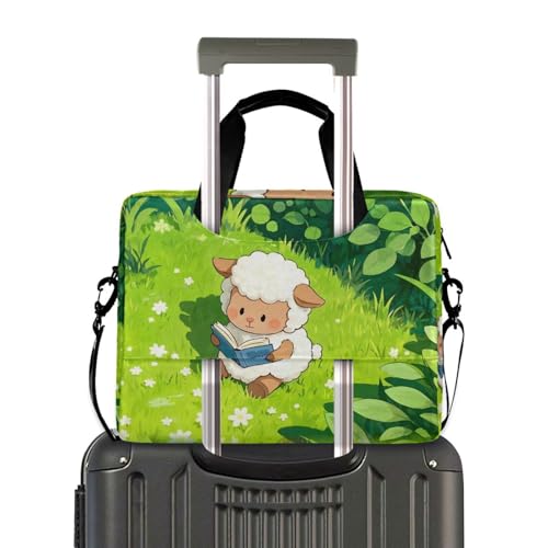 Sacoche ordinateur portable 15,6 pouces抗震防刮白包带手提单肩带卡通可爱图案 - 2