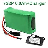  Seilylanka 24V 6Ah 25.9V Li-ion Akku E-Bike Elektrofahrrad 7S2P Mit Ladegerät Batterie