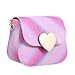 VALICLUD Bolso Bandolera para Niñas Monedero con Purpurina Arcoíris Bolso para Niños Pequeños Mini Cierre en Forma de Corazón