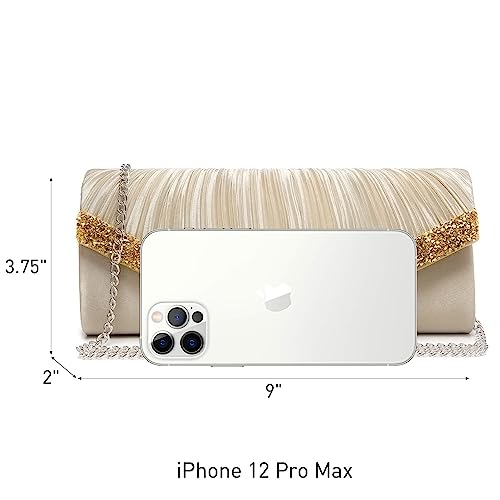 Image of Dasein Women's Rhinestone Evening Clutch Purse, Formal Bag