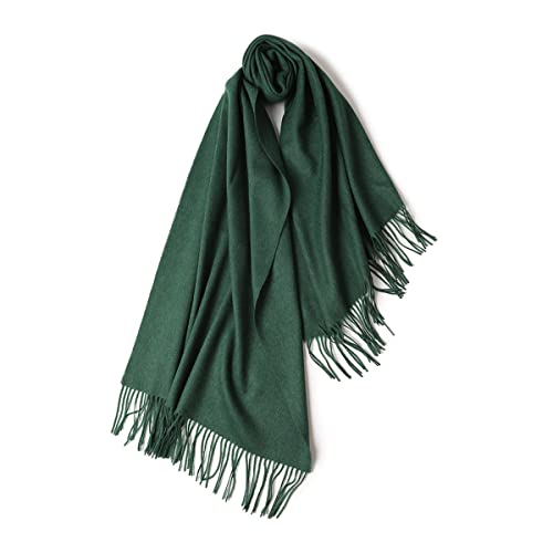 YUONNY Wool Tassel Shawl Wraps for Women, Oversized Soft Solid Color Pashmina Scarves, Ladies Winter Warm Stole Scarf Blanket Scarf for Evening Dresses Wedding F19 One