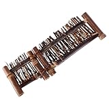 VICASKY Handgewebter Bambus Sichtschutz Klein Dekorativer Kleiner Bambuszaun für Bonsai Teezeremonie Gartendekoration Natürliche Bambuswand für Mikro Landschaft Braun