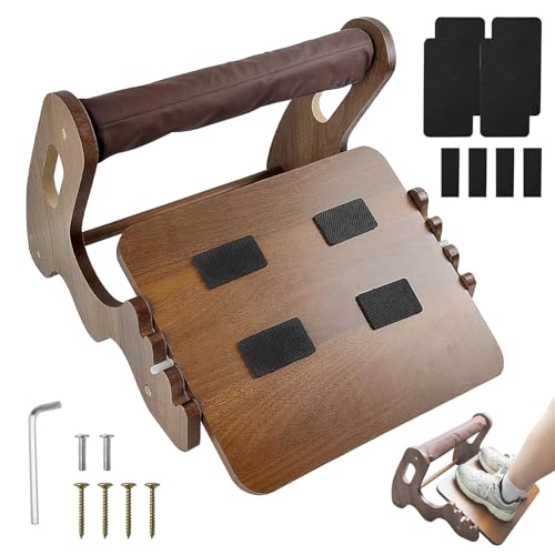 Reposapiés de madera para escritorio, ángulo ajustable (20°, 40°, 60°), antideslizante y ergonómico, para el hogar, la oficina (color madera natural)