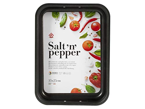 Home Salt Peper Rotisserie Cona Antihaft-Salzpfeffer 35X25 Kochtopf, Material, Multicolor, 37x27.5x7 cm