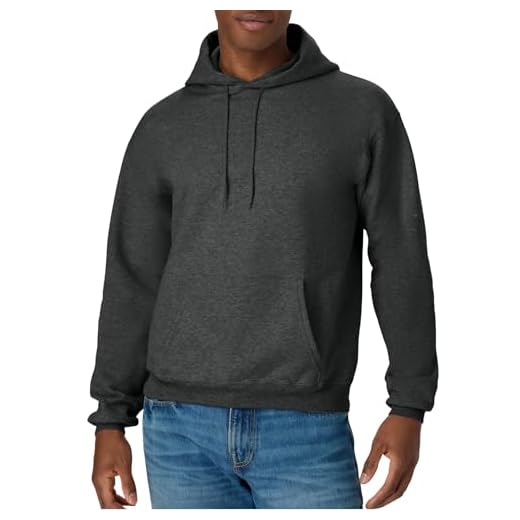Hanes mens Pullover Ecosmart Hooded Sweatshirt Hoody, Charcoal Heather, Medium US