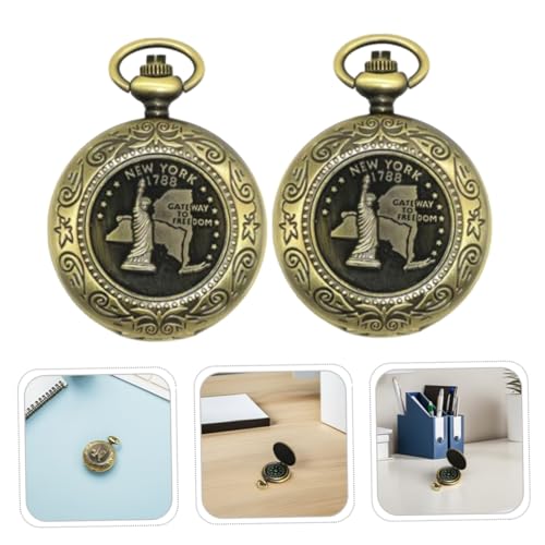 Brújula Reloj de Bolsillo Vintage 2 piezas para Camping miniatura 7