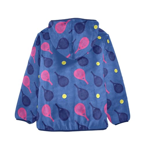Great Colorful Of Tennis Girls Fleece Jacket Girls Fall Jacket Girls Zip Up Hoodie Girls Sherpa Jacket 2-10T2