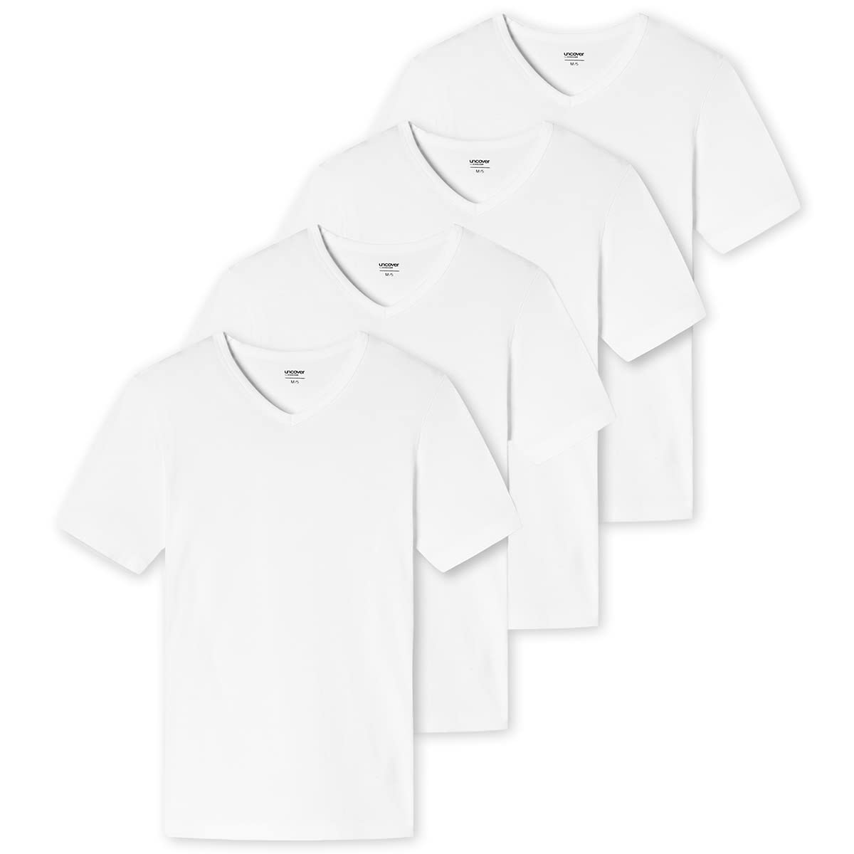 Uncover by Schiesser - 4er Spar-Pack Herren Unterhemd/T-Shirt Kurzarm - Baumwolle
