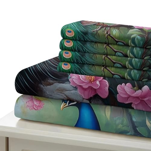 Housse de couette paon contre les draps lourds et difficiles - 7