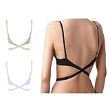 Nestling® 3 Stück BH-Verlängerer BH Verlängerung Erweiterung Rückenfrei Rückenkonverter (schwarz+ weiß+Aprikose)