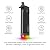 Hidrate Spark PRO Lite Smart Water Bottle – Tritan Plastic – Tracks Water Intake with Bluetooth, LED Glow Reminder When You Need to Drink – Straw Lid, 24 oz, Black