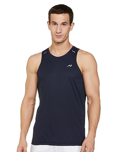 Image of Amazon Brand - Symbol Men's Polyester Color Block Active Regular Fit Sports | Round Neck | Sleeveless T-Shirt